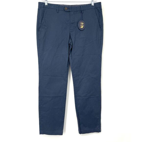 Ted Baker London MMT Sidonii Slim Fit Printed Chino Blue Men's 36R - Picture 1 of 8